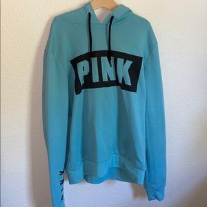 Light blue PINK Victoria’s Secret Hoodie